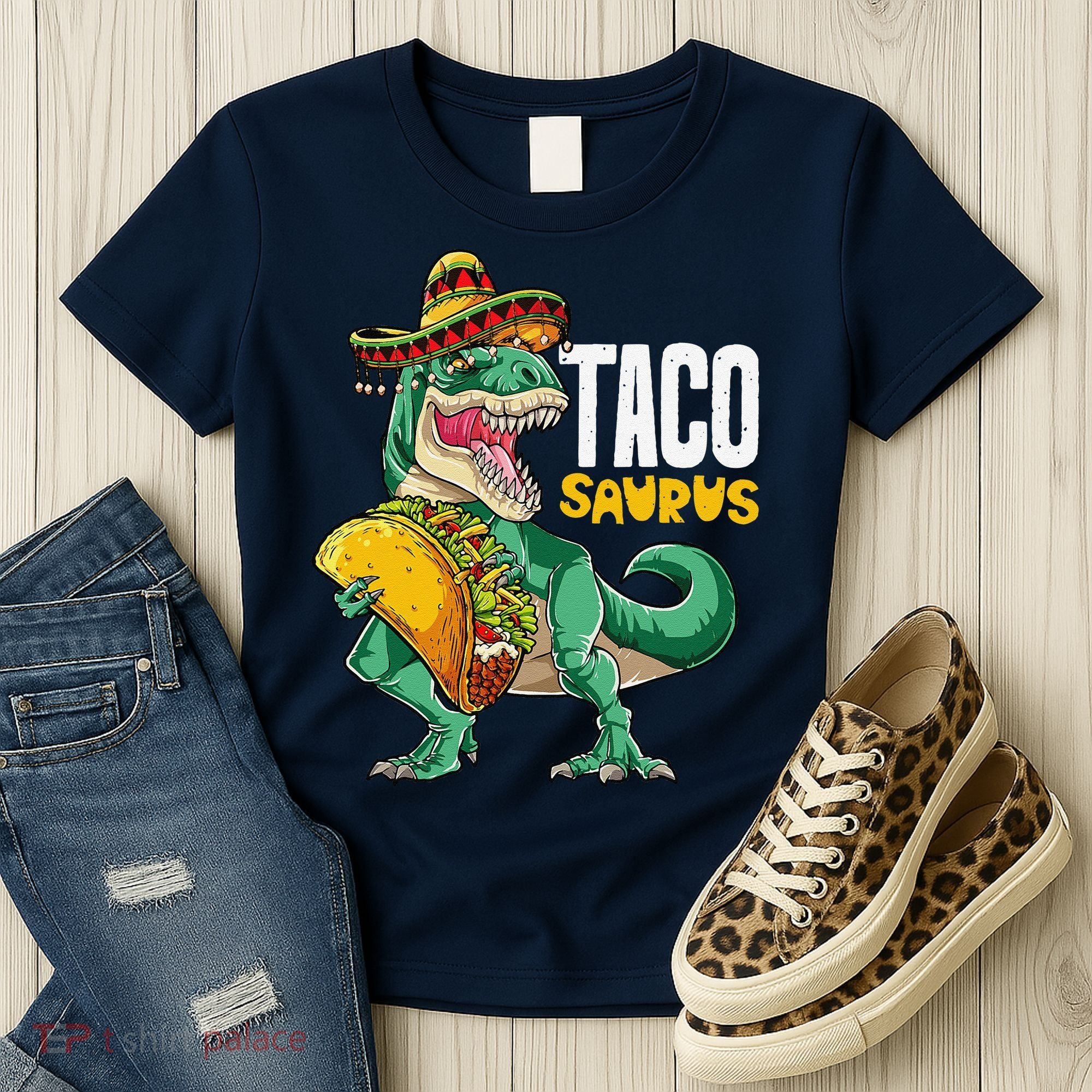 Tacosaurus Taco Cinco De Mayo Dinosaur T Rex Women's T-Shirt