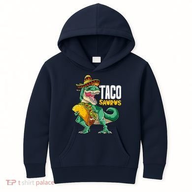 Tacosaurus Taco Cinco De Mayo Dinosaur T Rex Kids Hoodie