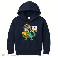 Tacosaurus Taco Cinco De Mayo Dinosaur T Rex Kids Hoodie thumb 0
