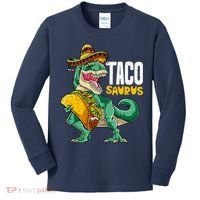 Tacosaurus Taco Cinco De Mayo Dinosaur T Rex Kids Long Sleeve Shirt thumb 0