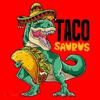 Tacosaurus Taco Cinco De Mayo Dinosaur T Rex Santa Hat thumb 1