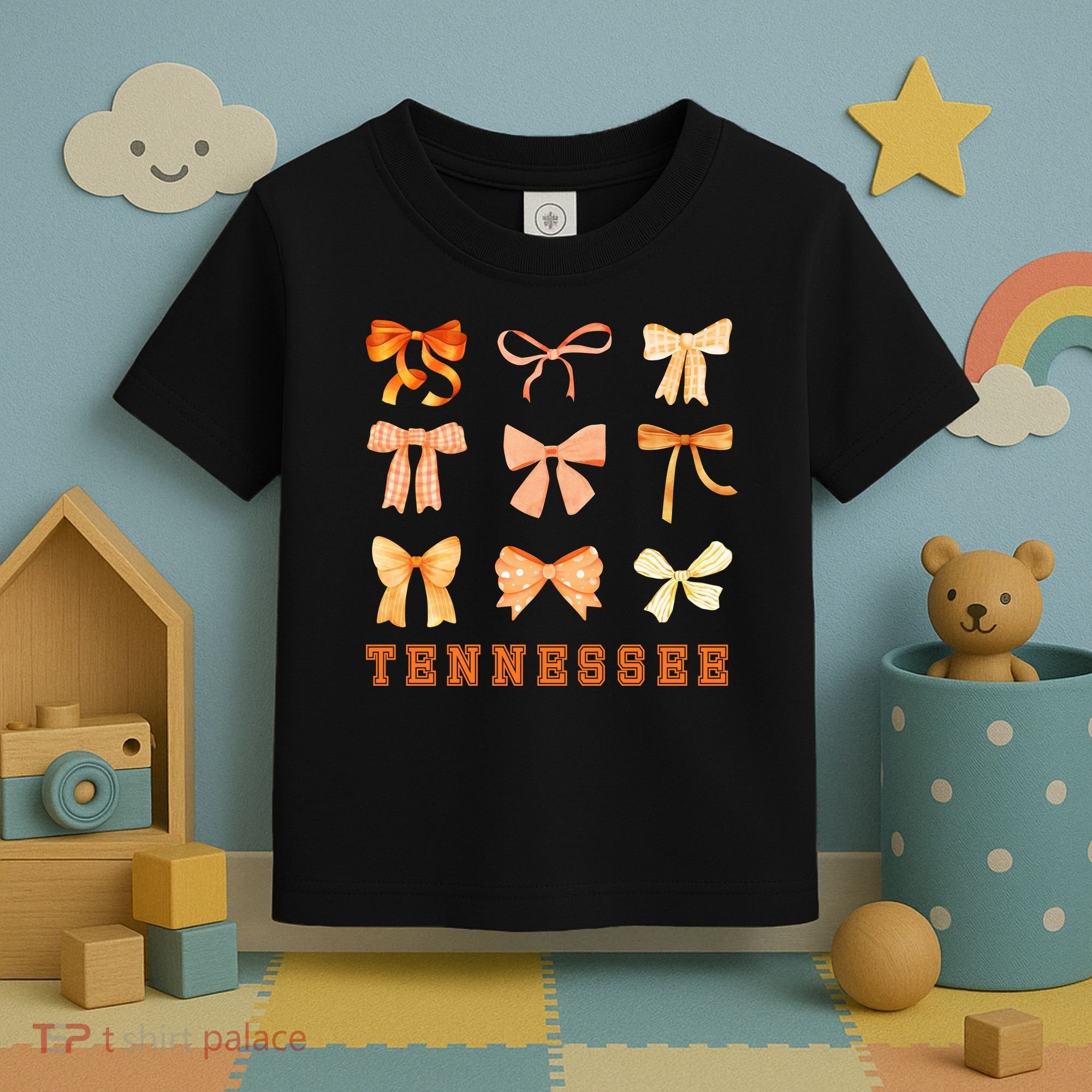 Tennessee TN Coquette Bow State Pride Toddler T-Shirt