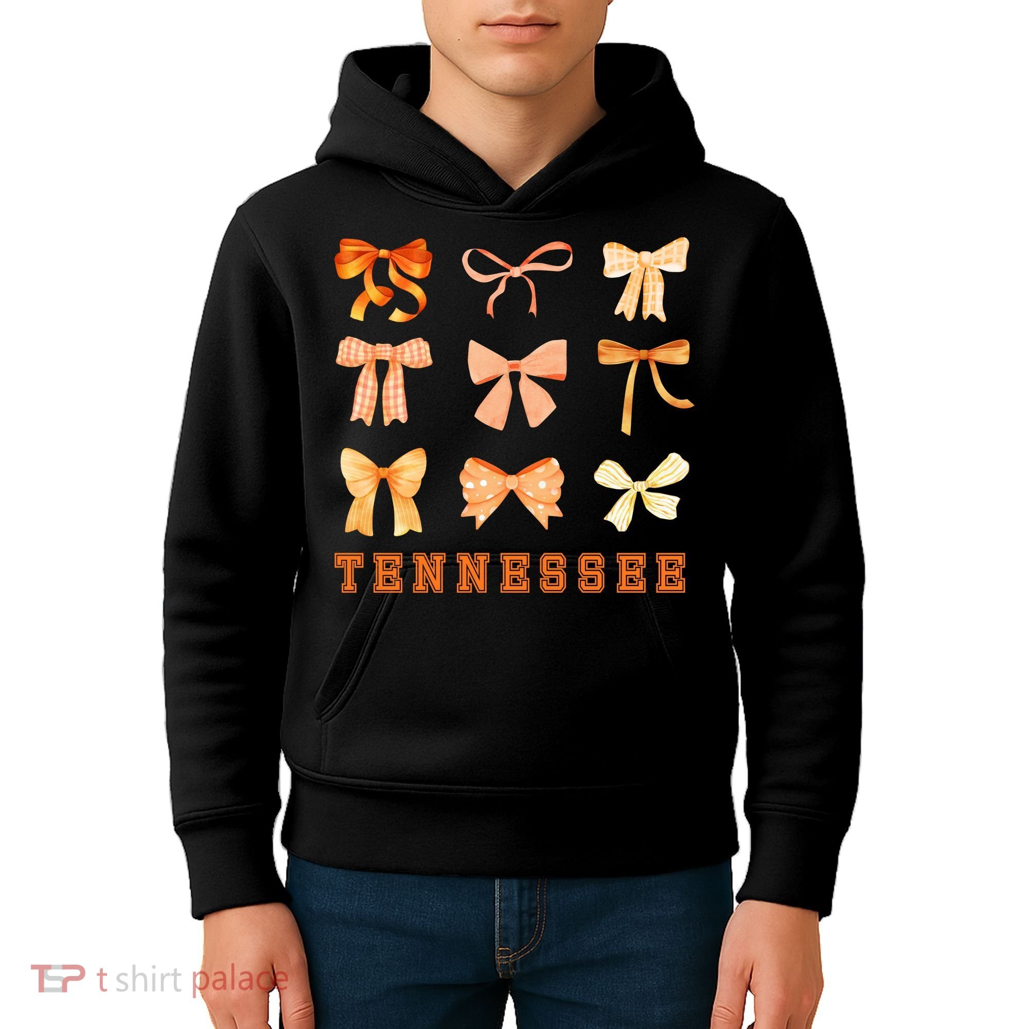 Tennessee TN Coquette Bow State Pride Kids Hoodie