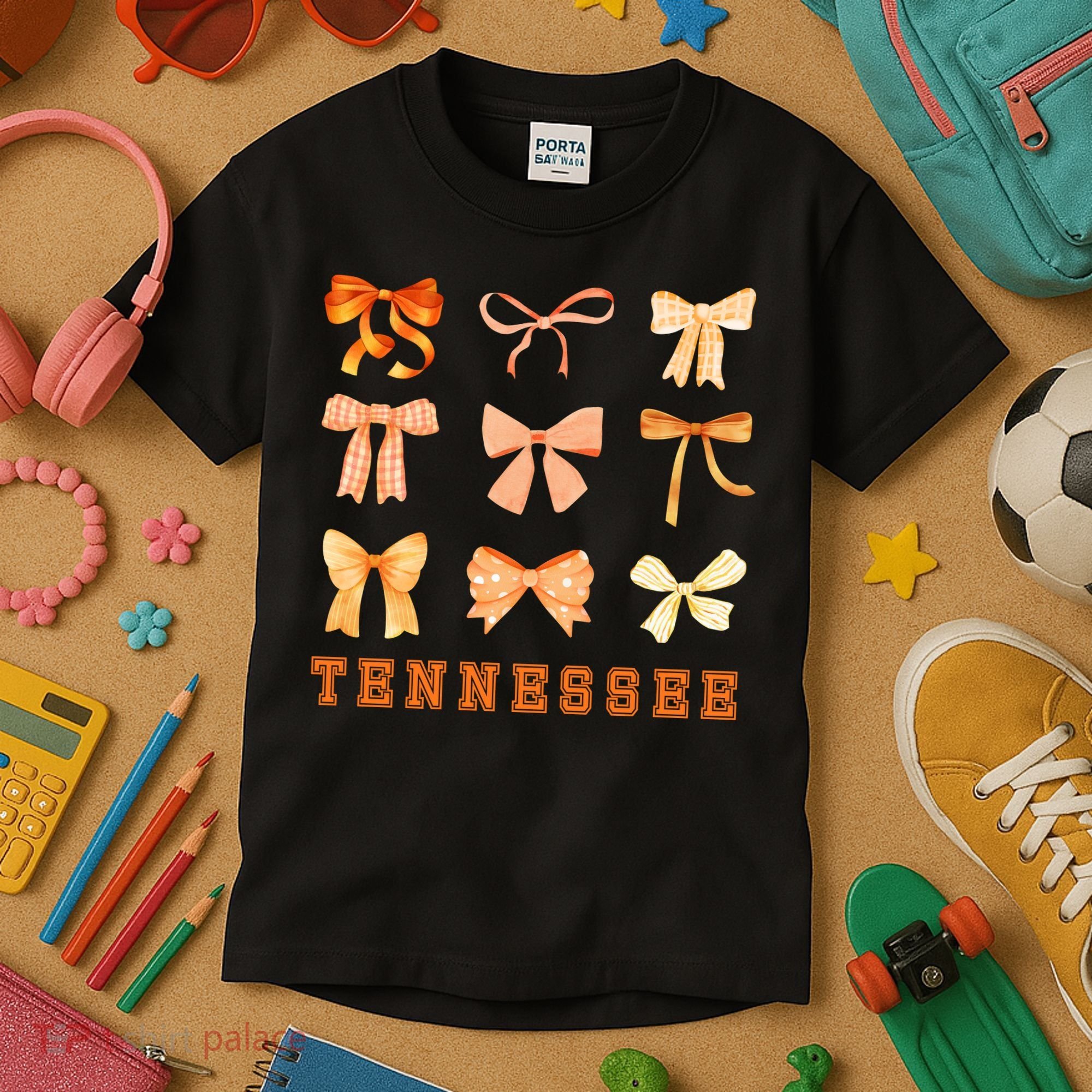 Tennessee TN Coquette Bow State Pride Kids T-Shirt