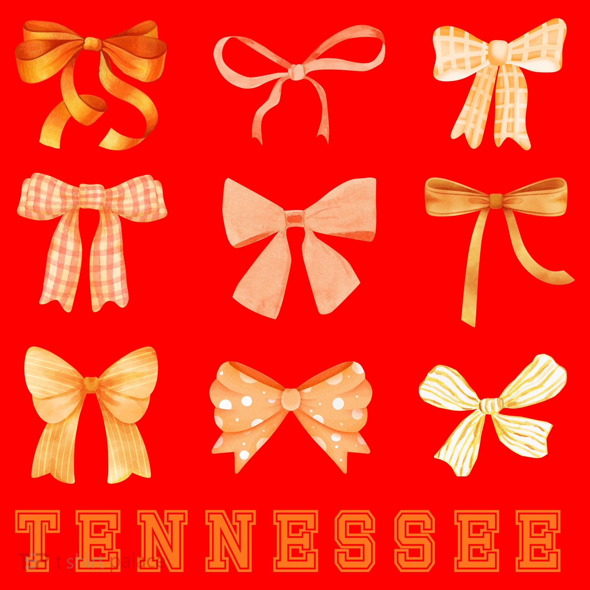 Tennessee TN Coquette Bow State Pride Santa Hat