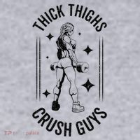 Thick Thighs Crush Guys Gym Workout Fitness Bodybuilding Women's Sweatshirt thumb 2