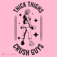 Thick Thighs Crush Guys Gym Workout Fitness Bodybuilding Coaster thumb 2