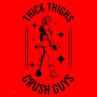 Thick Thighs Crush Guys Gym Workout Fitness Bodybuilding Santa Hat thumb 1