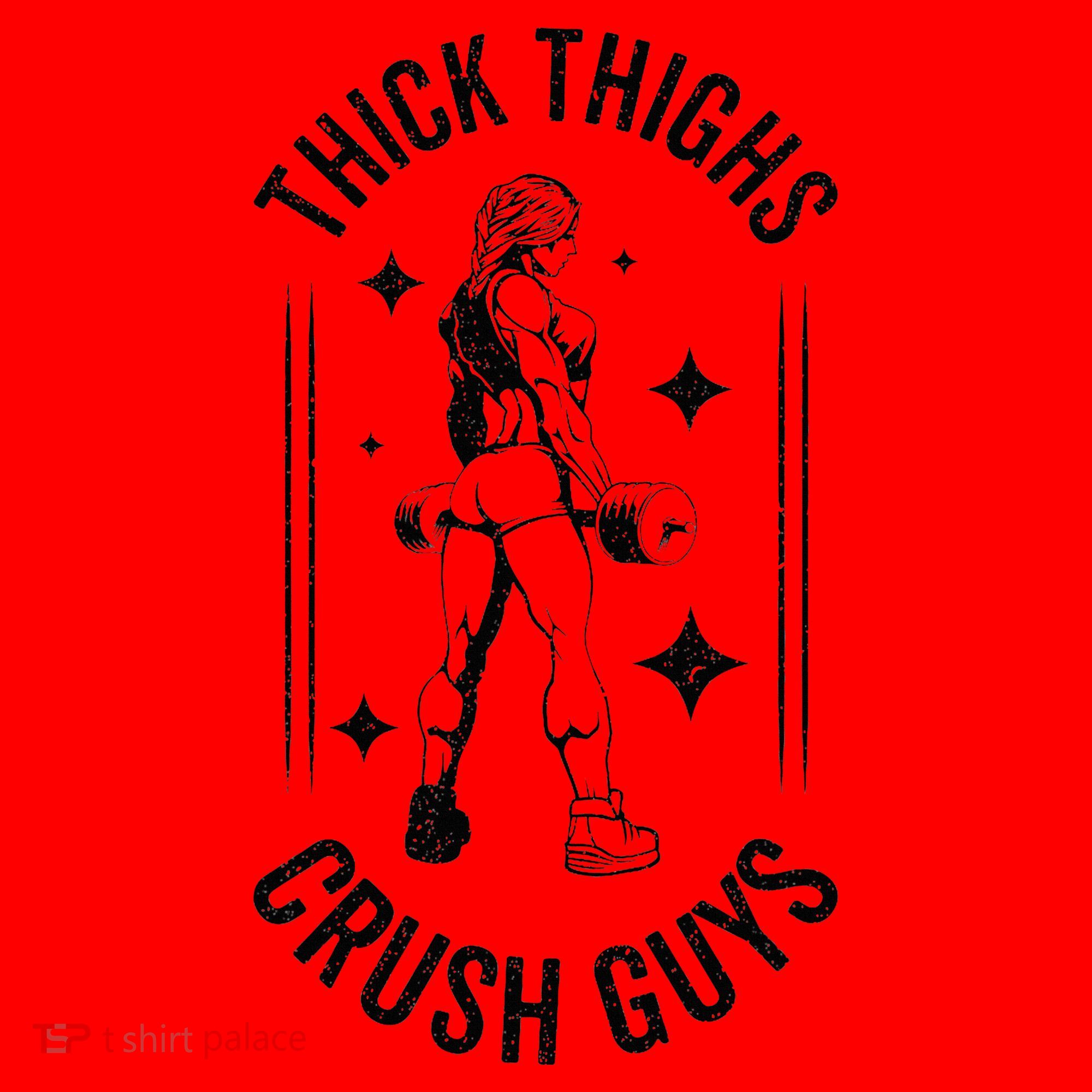 Thick Thighs Crush Guys Gym Workout Fitness Bodybuilding Santa Hat