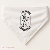 Thick Thighs Crush Guys Gym Workout Fitness Bodybuilding USA-Made Doggie Bandana thumb 0