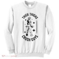 Thick Thighs Crush Guys Gym Workout Fitness Bodybuilding Sweatshirt thumb 0