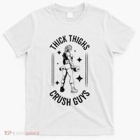 Thick Thighs Crush Guys Gym Workout Fitness Bodybuilding T-Shirt thumb 0