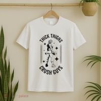 Thick Thighs Crush Guys Gym Workout Fitness Bodybuilding T-Shirt thumb 2
