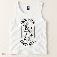 Thick Thighs Crush Guys Gym Workout Fitness Bodybuilding Tank Top thumb 2