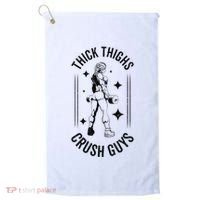 Thick Thighs Crush Guys Gym Workout Fitness Bodybuilding Golf Towel thumb 0