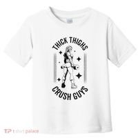 Thick Thighs Crush Guys Gym Workout Fitness Bodybuilding Toddler T-Shirt thumb 0
