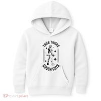 Thick Thighs Crush Guys Gym Workout Fitness Bodybuilding Kids Hoodie thumb 0