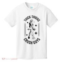 Thick Thighs Crush Guys Gym Workout Fitness Bodybuilding Kids T-Shirt thumb 0
