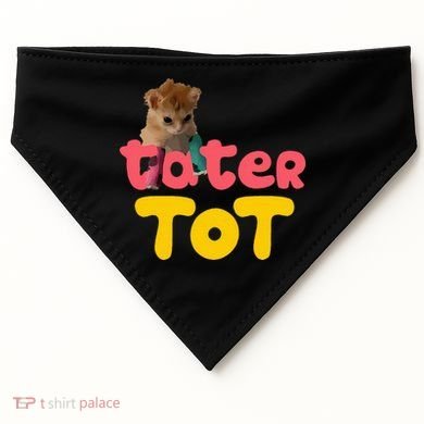 Tater Tot Cute Cat USA-Made Doggie Bandana