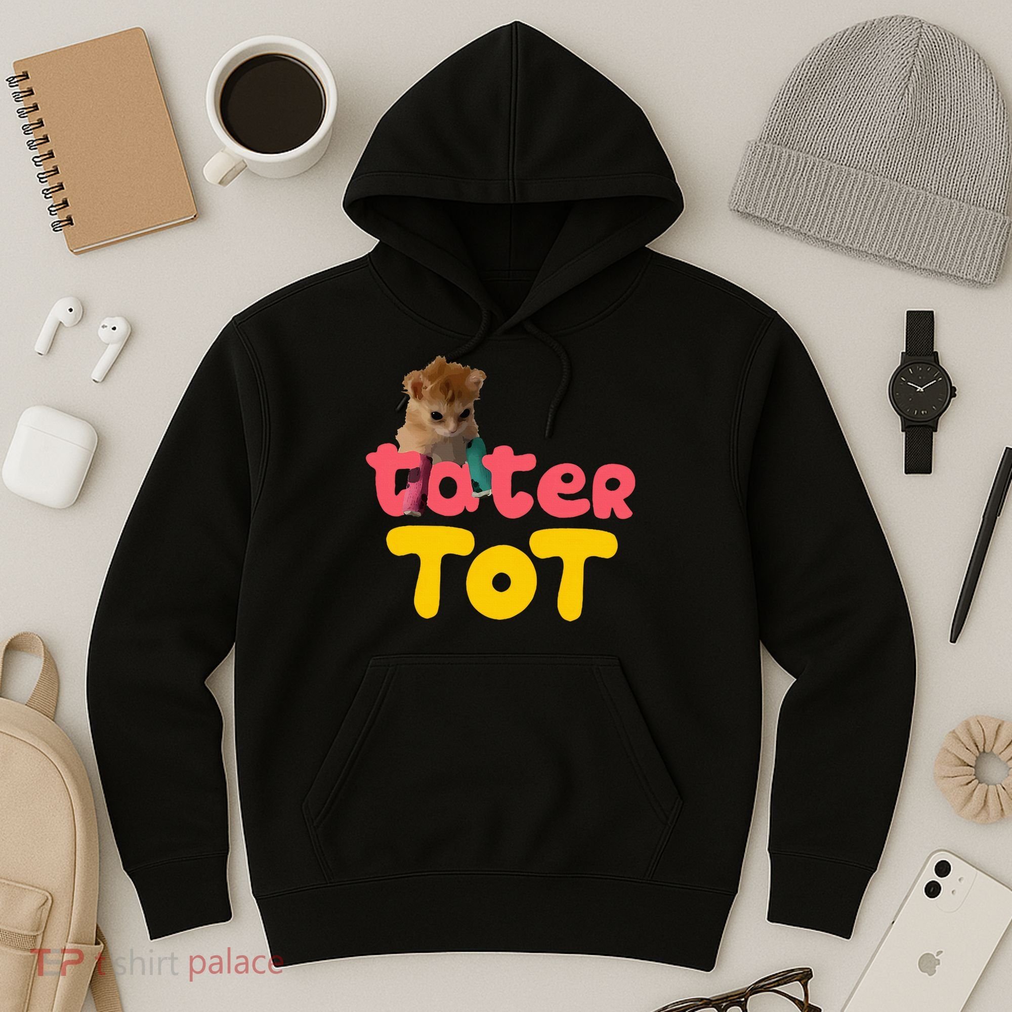 Tater Tot Cute Cat Hoodie