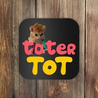 Tater Tot Cute Cat Coaster