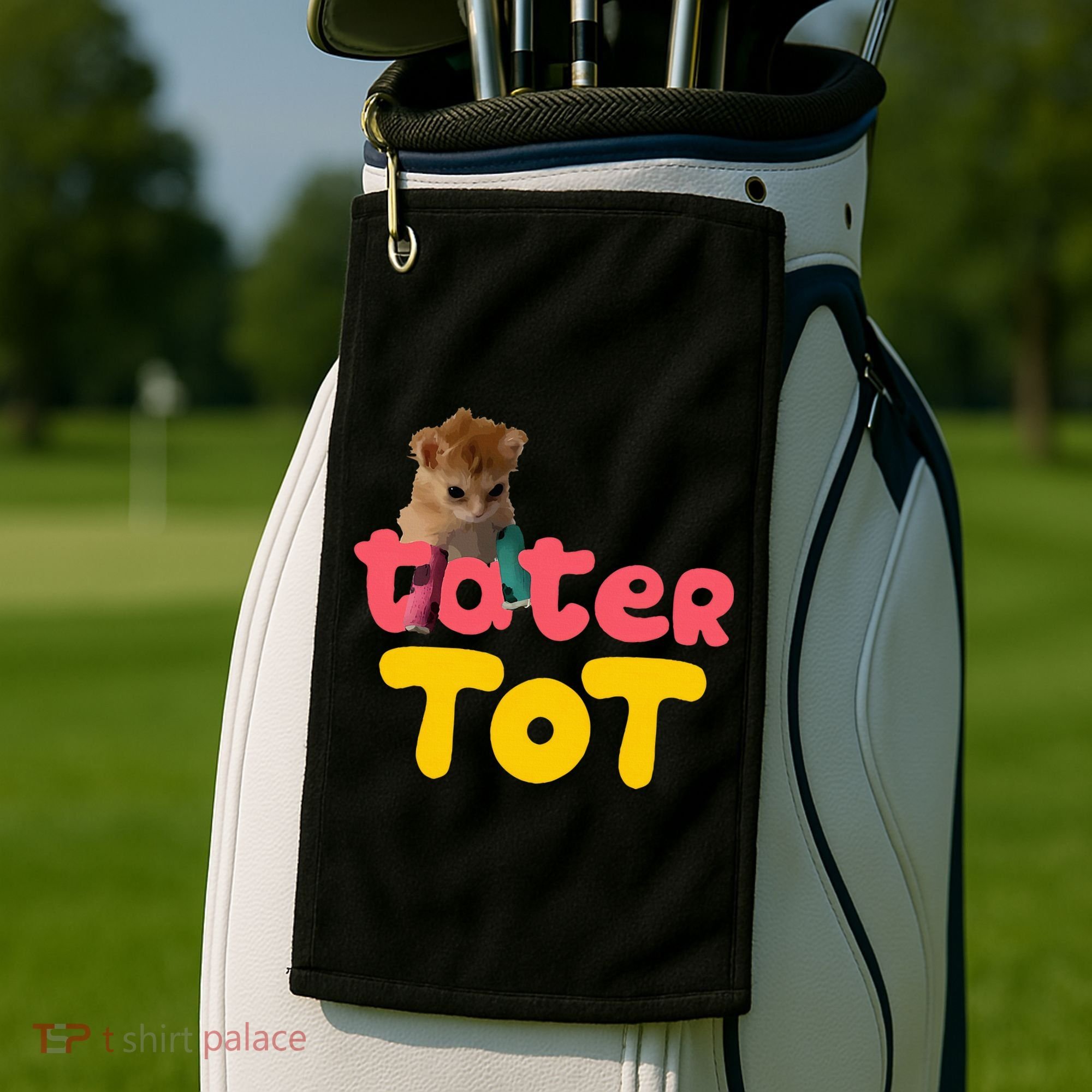 Tater Tot Cute Cat Golf Towel