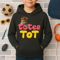 Tater Tot Cute Cat Kids Hoodie thumb 2