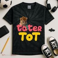 Tater Tot Cute Cat Kids Tie-Dye T-Shirt thumb 2