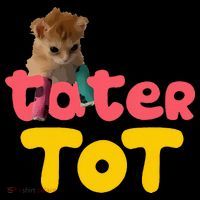 Tater Tot Cute Cat Kids Tie-Dye T-Shirt thumb 3