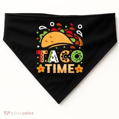 Taco Time, Cinco De Mayo T , Tacos USA-Made Doggie Bandana