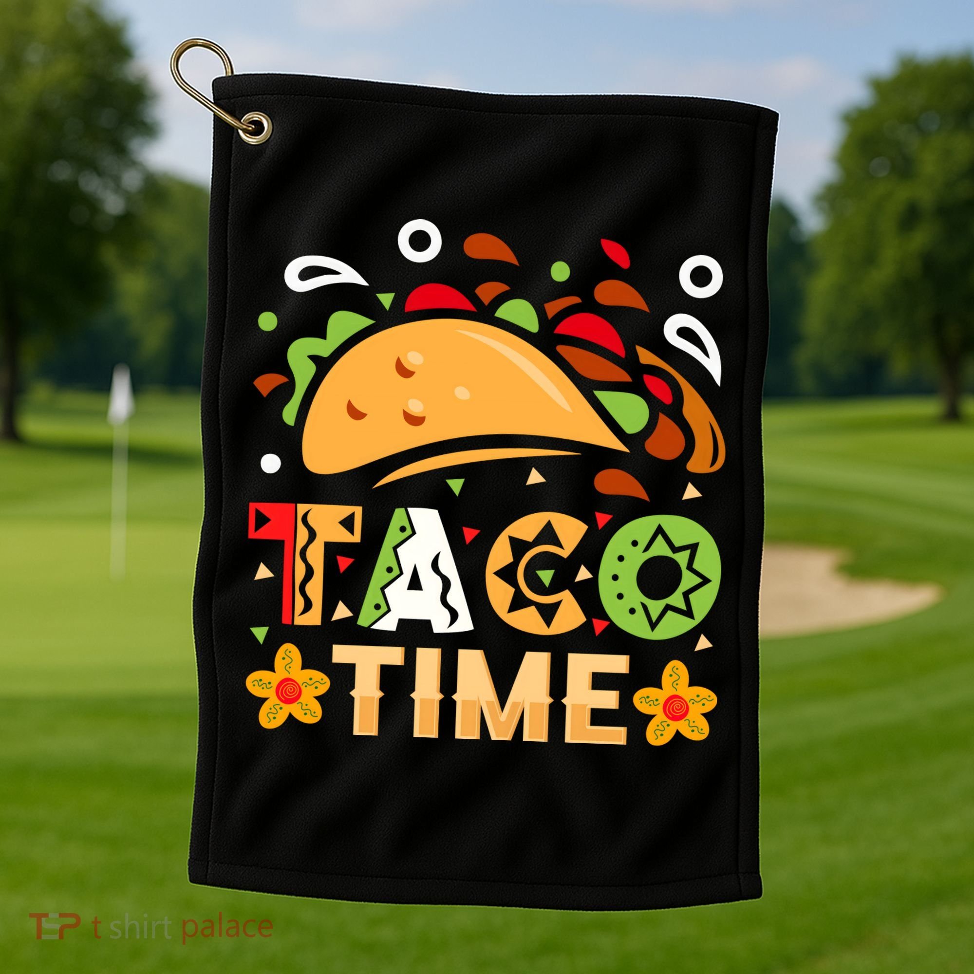 Taco Time, Cinco De Mayo T , Tacos Golf Towel