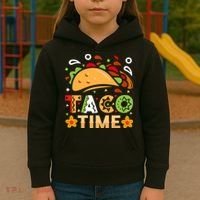 Taco Time, Cinco De Mayo T , Tacos Kids Hoodie thumb 3