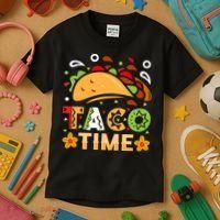 Taco Time, Cinco De Mayo T , Tacos Kids T-Shirt thumb 3