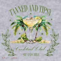 Tanned & Tipsy Cocktail Club Sip & Chill Summer Hawaii Beach Women's Sweatshirt thumb 2