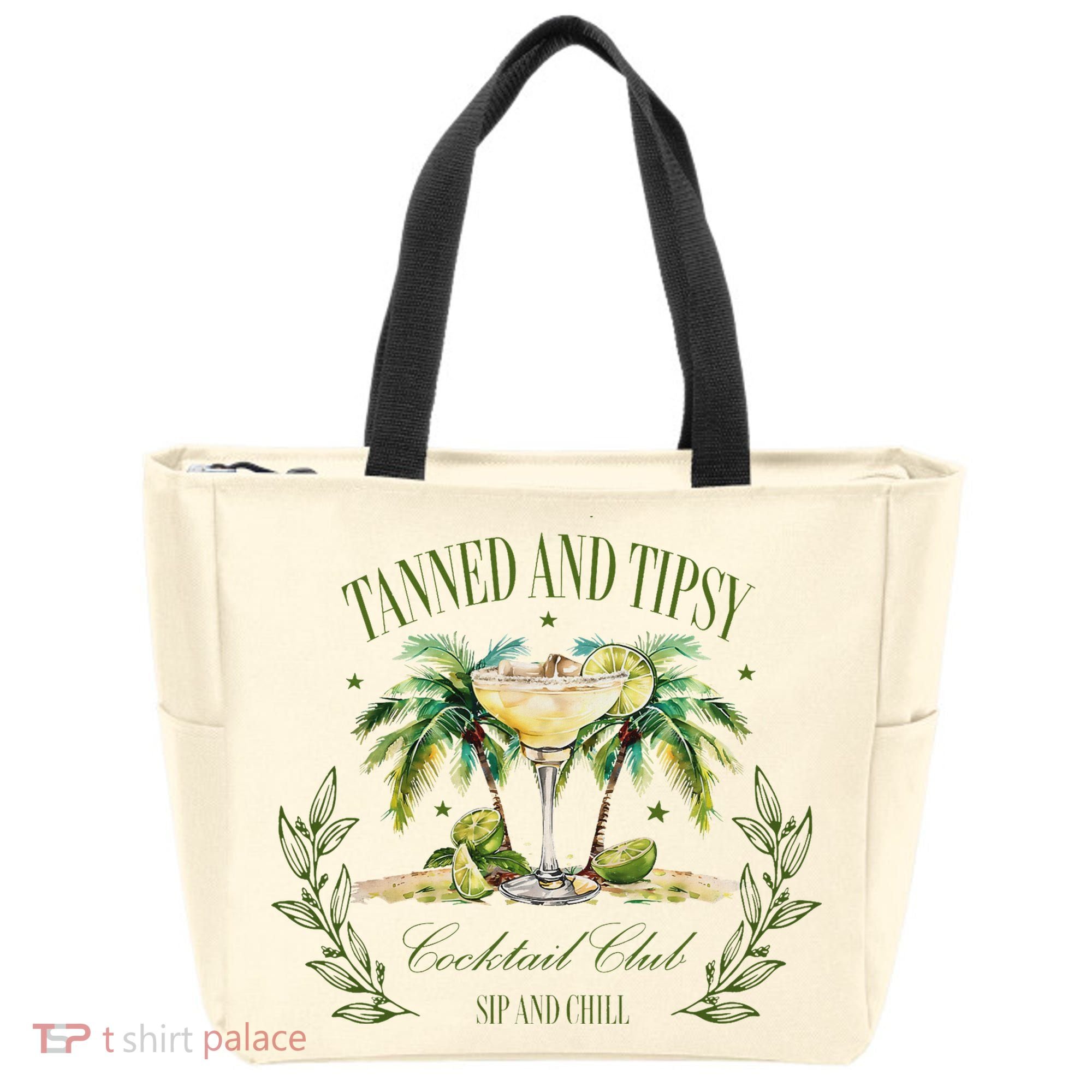 Tanned & Tipsy Cocktail Club Sip & Chill Summer Hawaii Beach Tote Bag