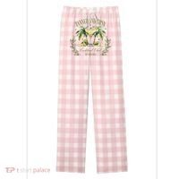 Tanned & Tipsy Cocktail Club Sip & Chill Summer Hawaii Beach Women's Flannel Plaid Pajama Pants thumb 0
