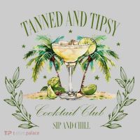 Tanned & Tipsy Cocktail Club Sip & Chill Summer Hawaii Beach Performance Fleece Hoodie thumb 2