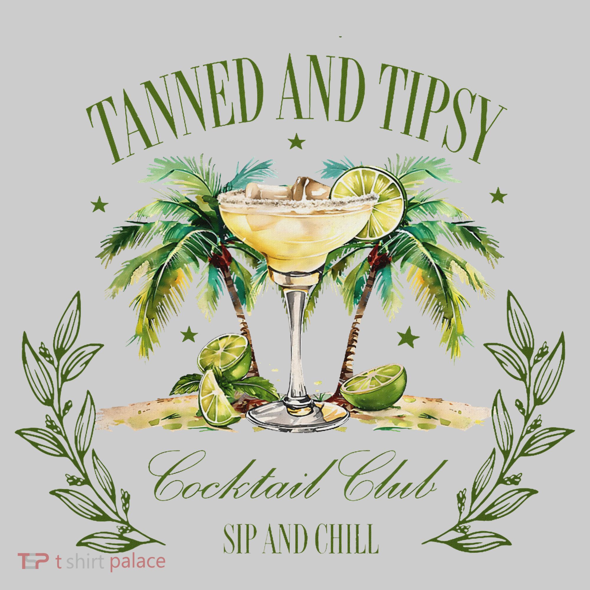 Tanned & Tipsy Cocktail Club Sip & Chill Summer Hawaii Beach Performance Fleece Hoodie