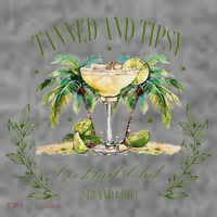 Tanned & Tipsy Cocktail Club Sip & Chill Summer Hawaii Beach Toddler Hoodie thumb 2