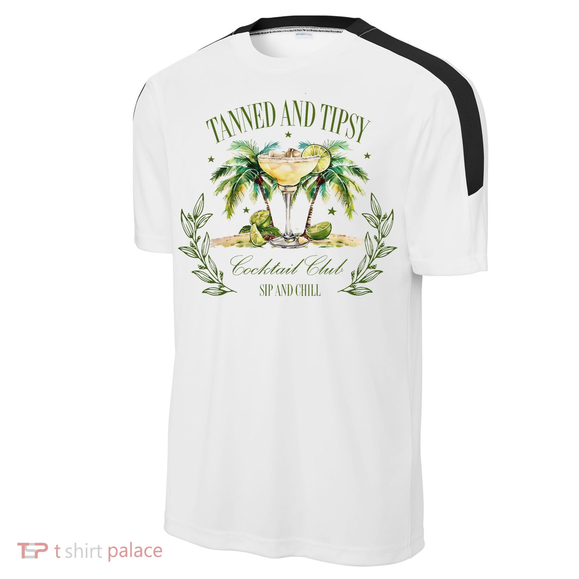 Tanned & Tipsy Cocktail Club Sip & Chill Summer Hawaii Beach Sport-Tek Competitor United Soccer Jersey