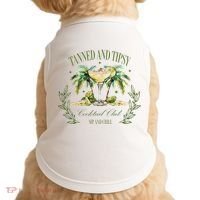 Tanned & Tipsy Cocktail Club Sip & Chill Summer Hawaii Beach Doggie Tank thumb 0