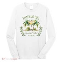 Tanned & Tipsy Cocktail Club Sip & Chill Summer Hawaii Beach Long Sleeve Shirt thumb 0