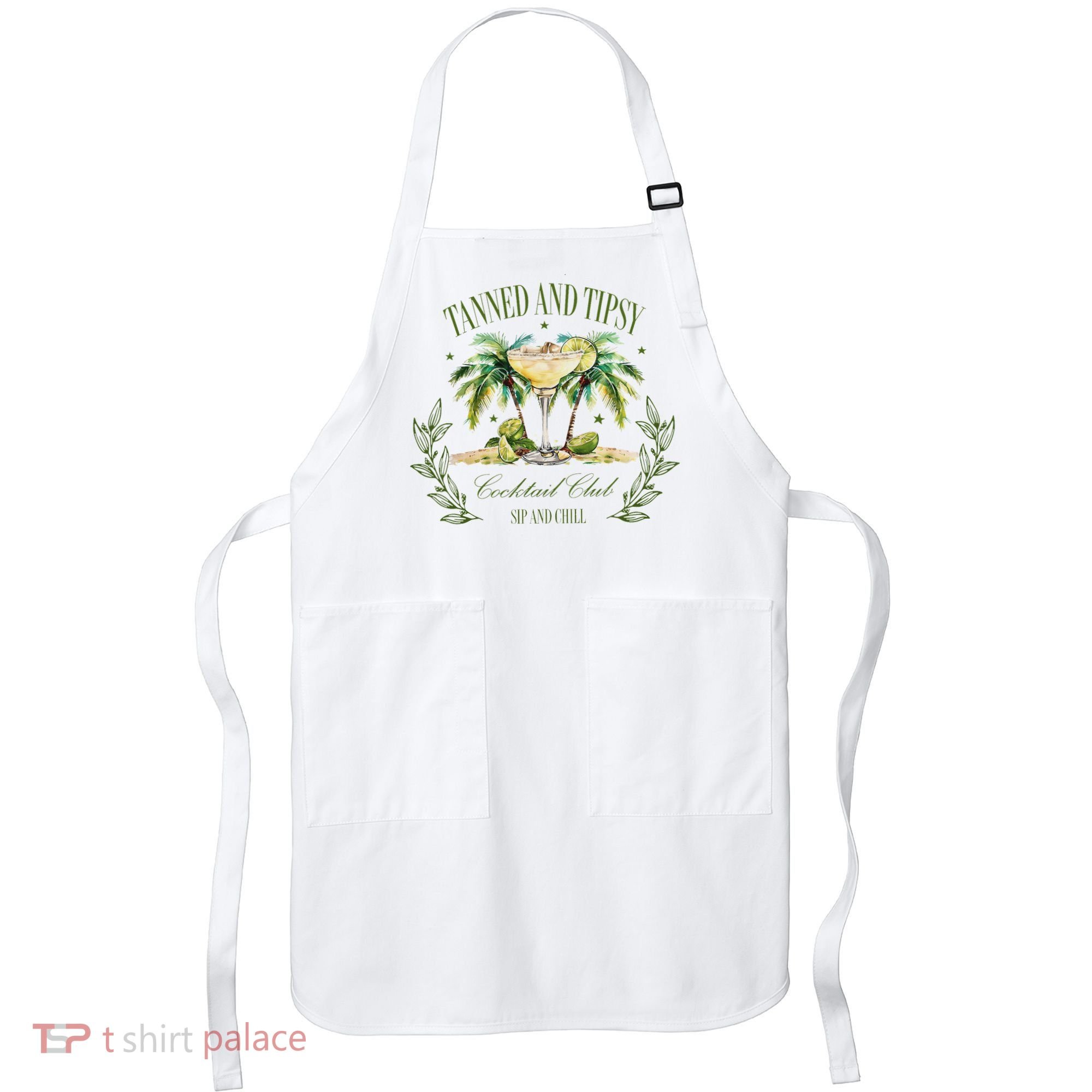 Tanned & Tipsy Cocktail Club Sip & Chill Summer Hawaii Beach Apron