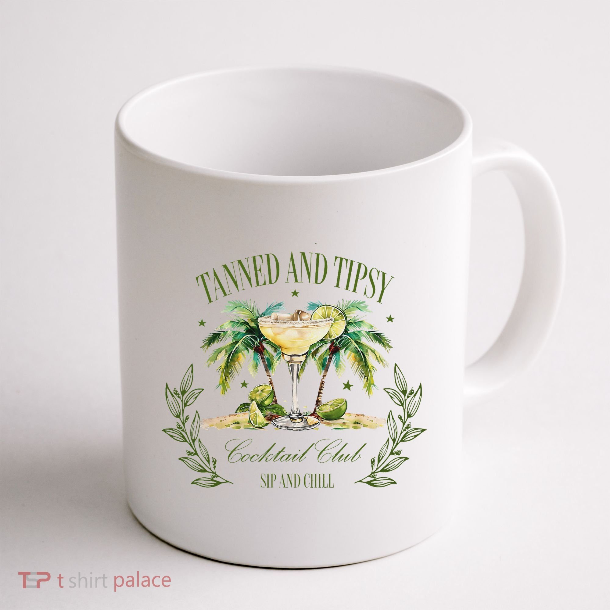 Tanned & Tipsy Cocktail Club Sip & Chill Summer Hawaii Beach Coffee Mug