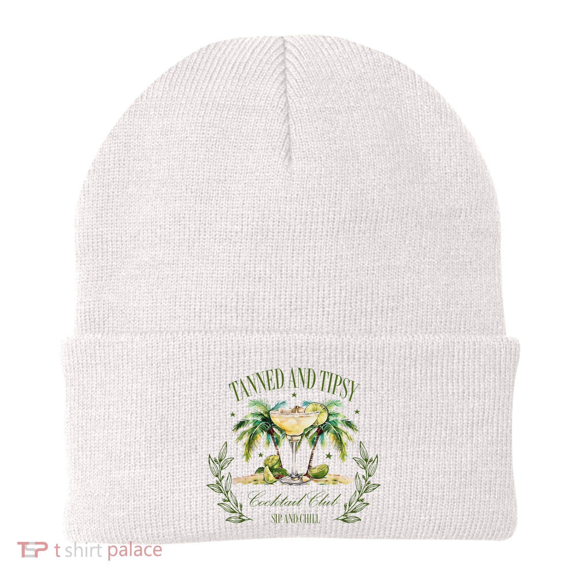Tanned & Tipsy Cocktail Club Sip & Chill Summer Hawaii Beach Beanie