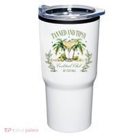 Tanned & Tipsy Cocktail Club Sip & Chill Summer Hawaii Beach Tumbler thumb 0