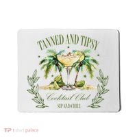 Tanned & Tipsy Cocktail Club Sip & Chill Summer Hawaii Beach Mousepad thumb 0