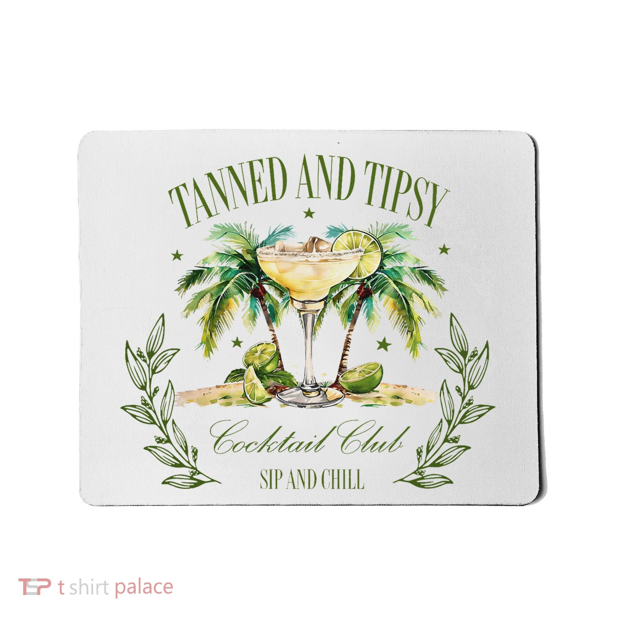 Tanned & Tipsy Cocktail Club Sip & Chill Summer Hawaii Beach Mousepad