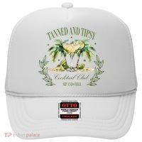 Tanned & Tipsy Cocktail Club Sip & Chill Summer Hawaii Beach Hat thumb 0