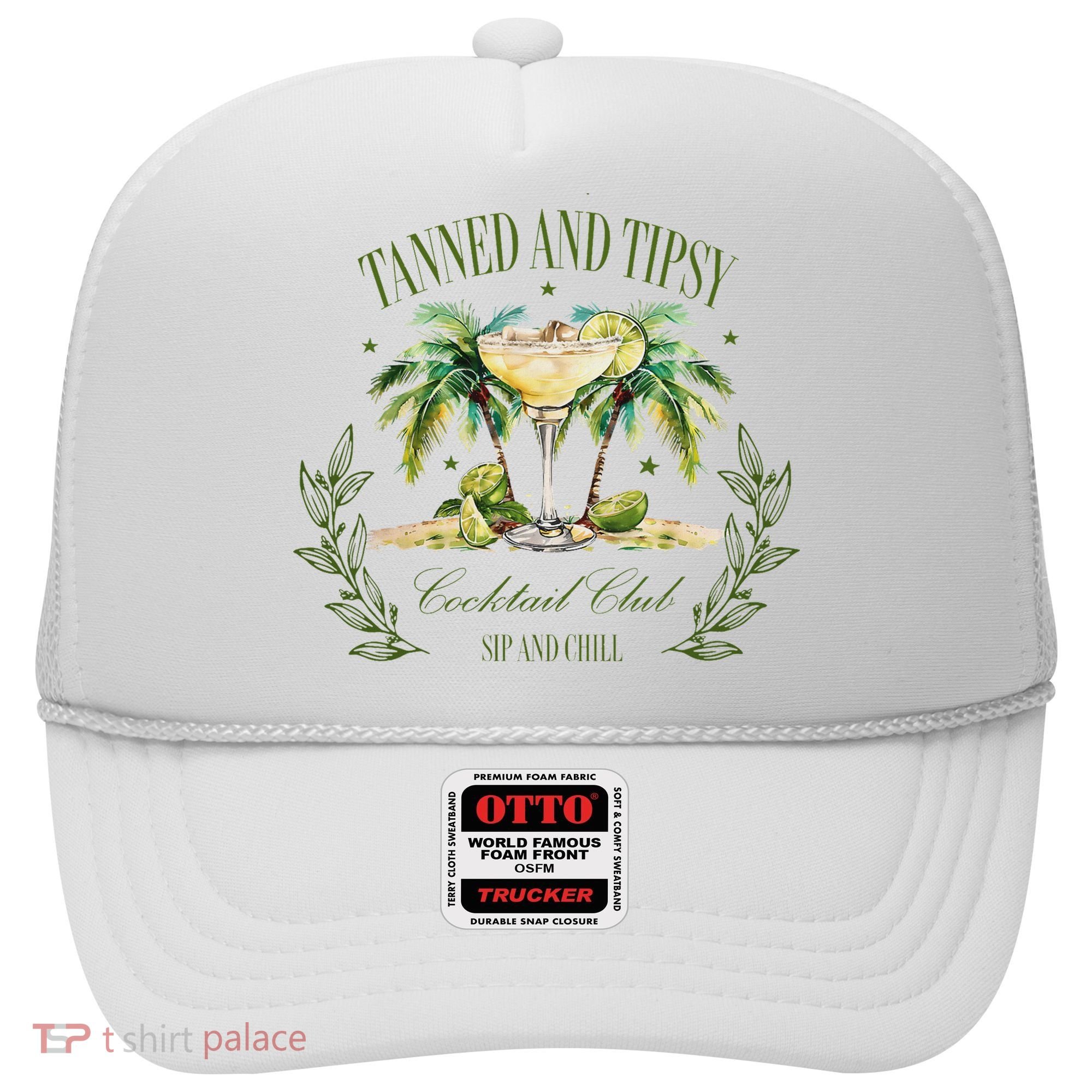 Tanned & Tipsy Cocktail Club Sip & Chill Summer Hawaii Beach Hat